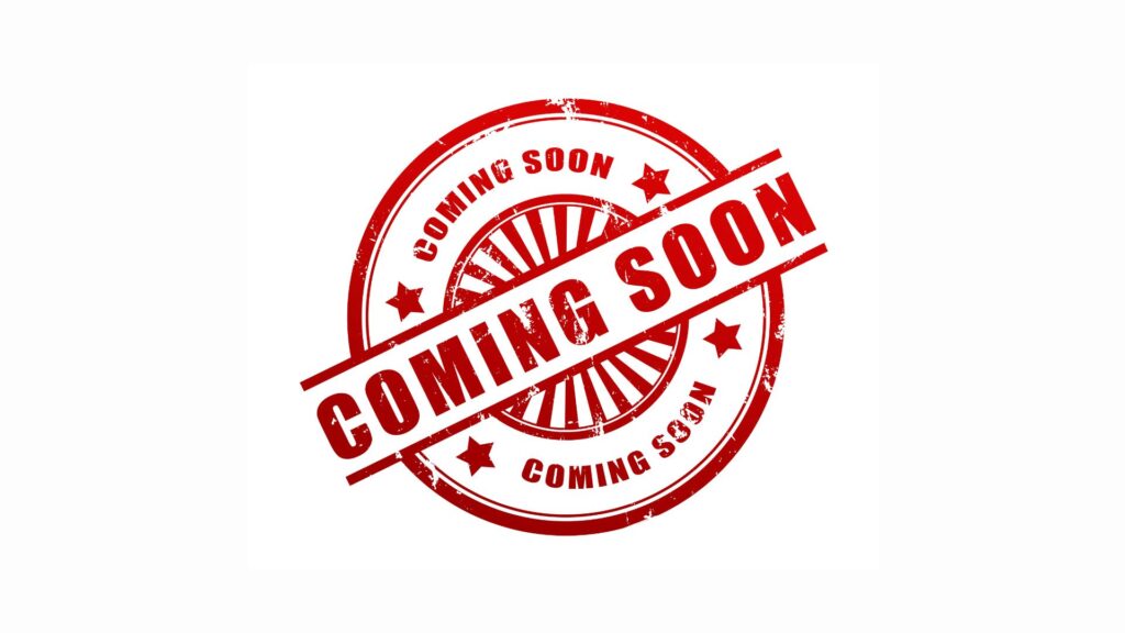 Red stamp with 'Coming Soon' text.